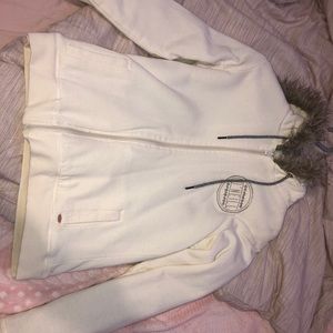 Faux fur hoodie